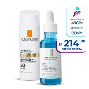 Pack Dúo Antiedad La Roche-Posay: Hyalu B5 Serum 30ml + Anthelios Age Correct SPF50 50ml