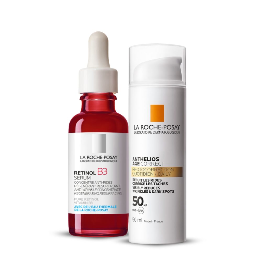 Pack Antiedad y Protección Solar La Roche-Posay: Retinol B3 Serum 30ml + Anthelios Age Correct SPF 50 50ml