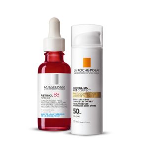 Pack Antiedad y Protección Solar La Roche-Posay: Retinol B3 Serum 30ml + Anthelios Age Correct SPF 50 50ml