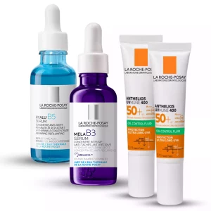 Dúo Hidrata y Corrige de La Roche-Posay: Hyalu B5 Serum y Mela B3 Serum para hidratar y corregir manchas.