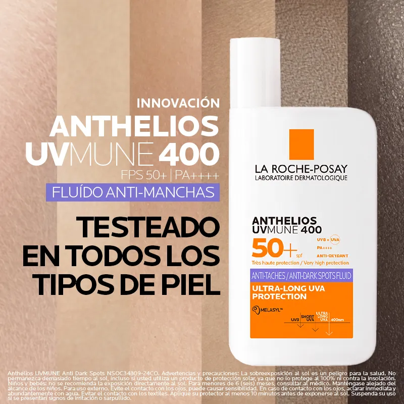 Protector Solar Anti-manchas La Roche Posay Anthelios UVMUNE 400 SPF50+ 50ml - Imagen 3