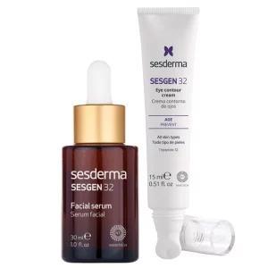 Dúo Sesgen32 Sérum y Contorno de Ojos Punta Cerámica: Tratamiento revitalizante antiedad