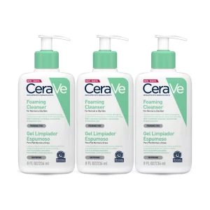 Set 3 CeraVe Foaming Cleanser 236ml para piel mixta a grasa