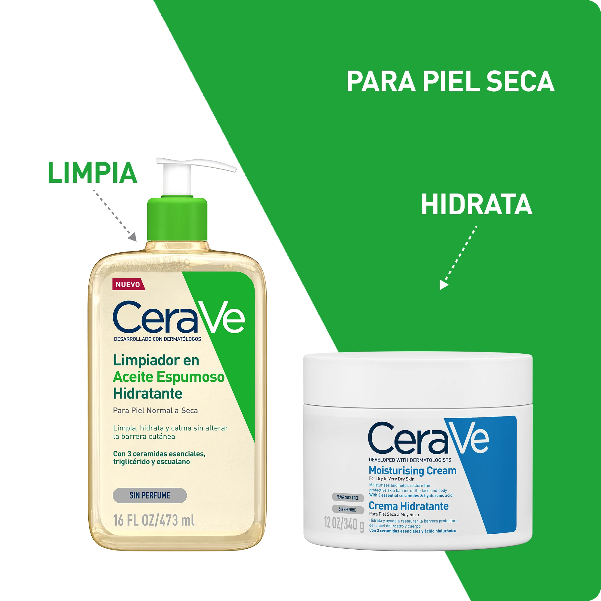 CeraVe Limpiador en Aceite Espumoso Hidratante 473ml - Imagen 5