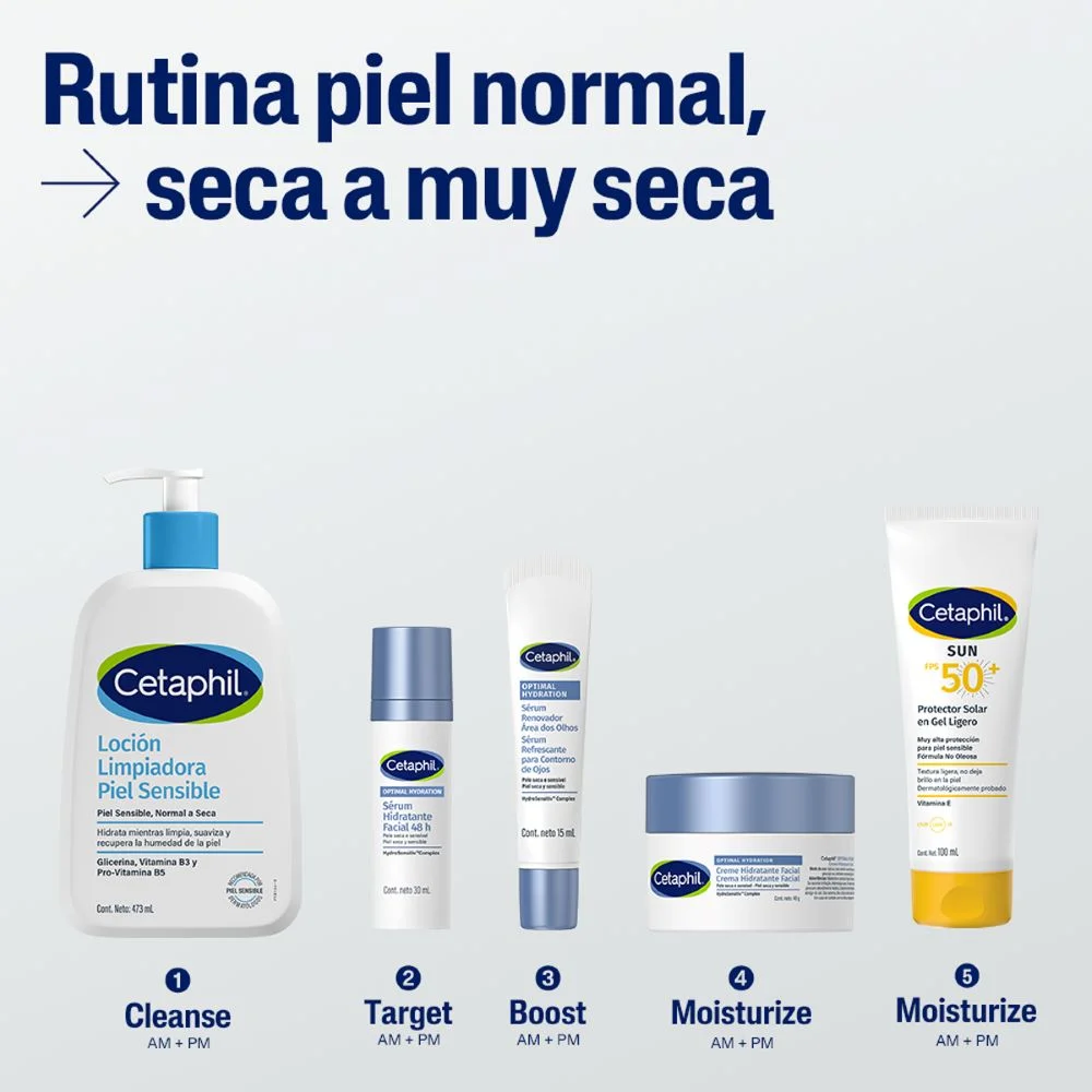 Cetaphil Optimal Hydration Water Gel Restaurador de la Piel - Imagen 6