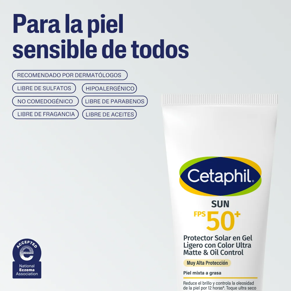 Cetaphil Sun FPS 50+ Protector Solar en Gel Ligero con Color Ultra Matte & Oil Control - Imagen 5