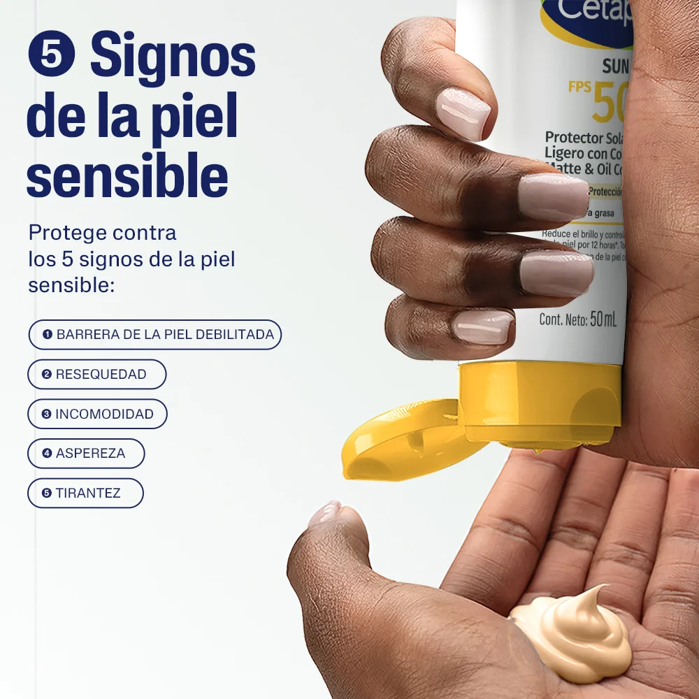 Cetaphil Sun FPS 50+ Protector Solar en Gel Ligero con Color Ultra Matte & Oil Control - Imagen 8